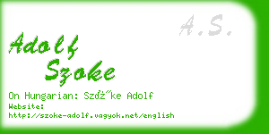 adolf szoke business card